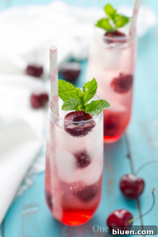Cherry Kissed Prosecco Spritzer