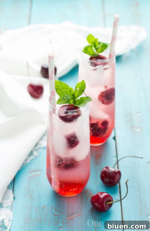 Cherry Kissed Prosecco Spritzer