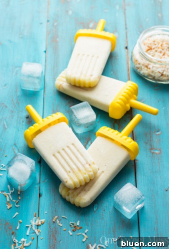 Tropical Vegan Pina Colada Popsicles Ingredients