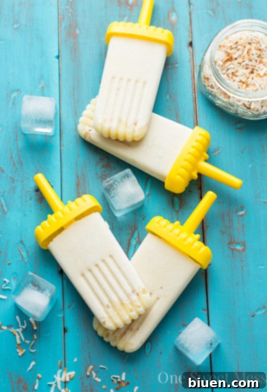 Delicious and Healthy Vegan Pina Colada Popsicles