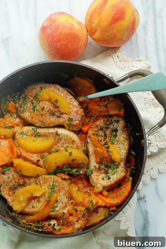 Maple Peach Pork Chops