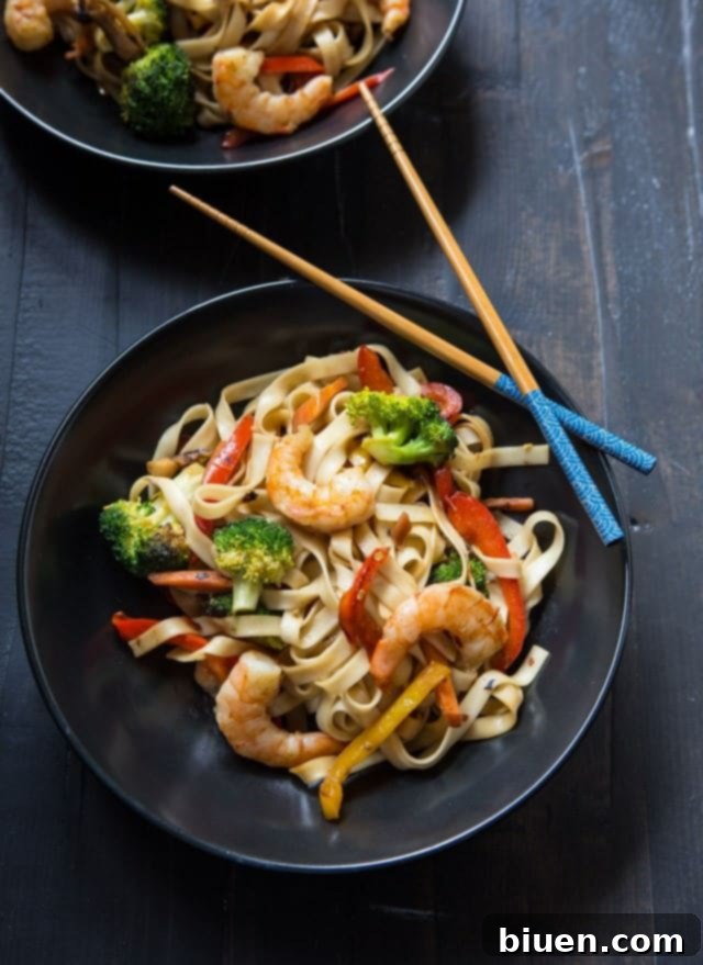 Shrimp Lo Mein Stir Fry