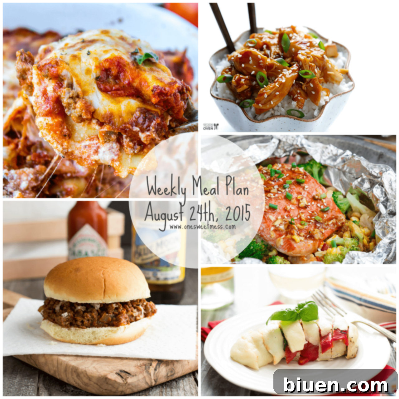 Your Week's Flavor Journey: August 24th Meal Plan 2 Weekly Meal Plan | August 24th, 2015 with Printable Menu + Grocery List