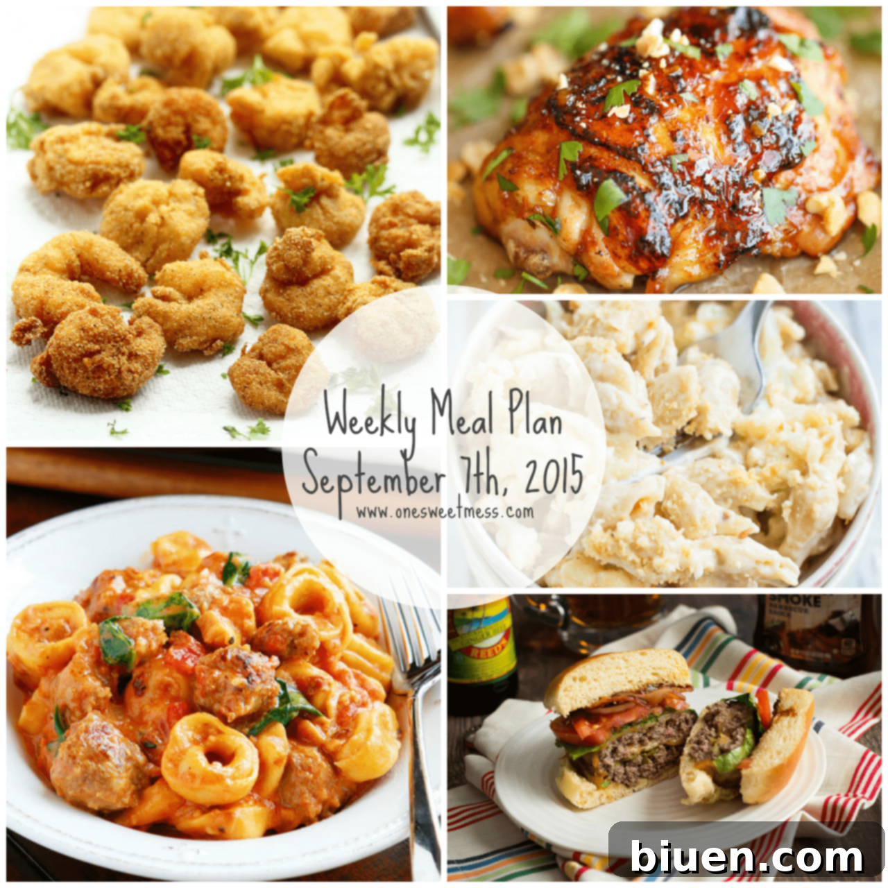 Weekly Meal Plan + Printable Grocery List