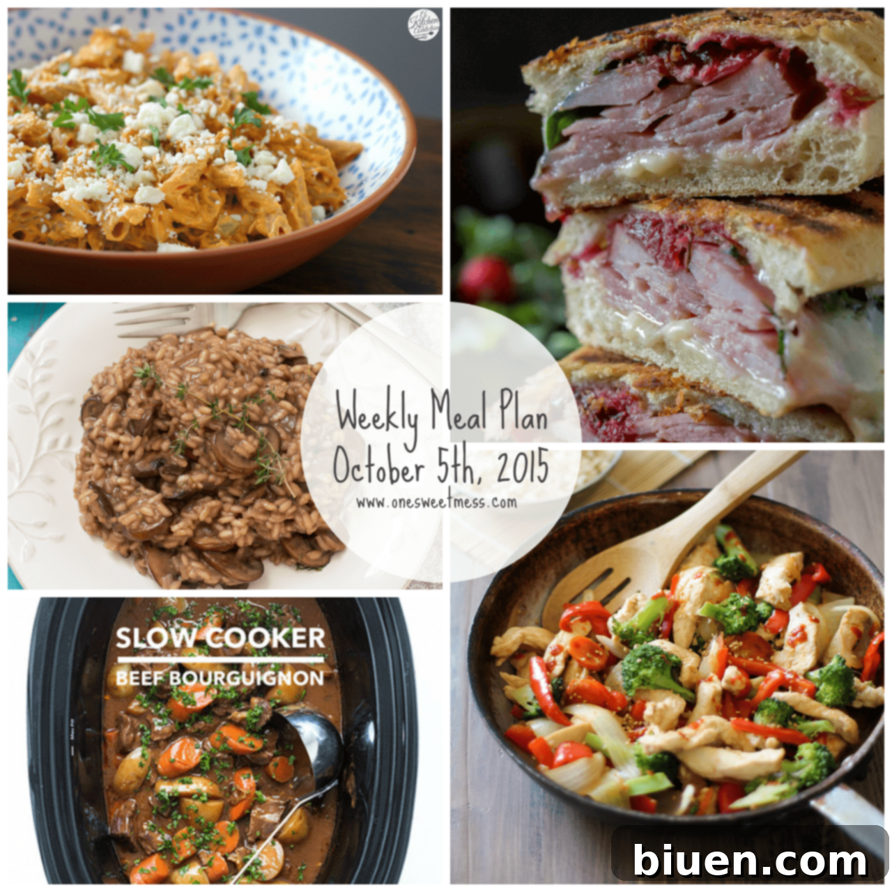 Weekly Meal Plan + Printable Grocery List