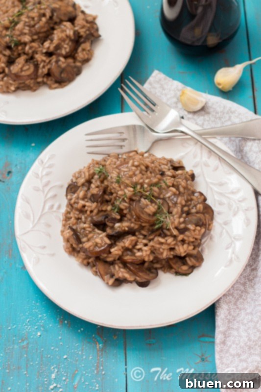 Mushroom Risotto from www.themessybakerblog.com