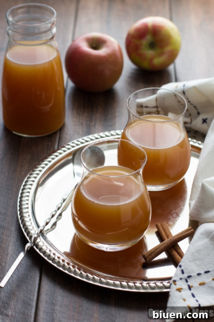 Six glasses of Caramel Apple Pie Martini lined up, ready to serve