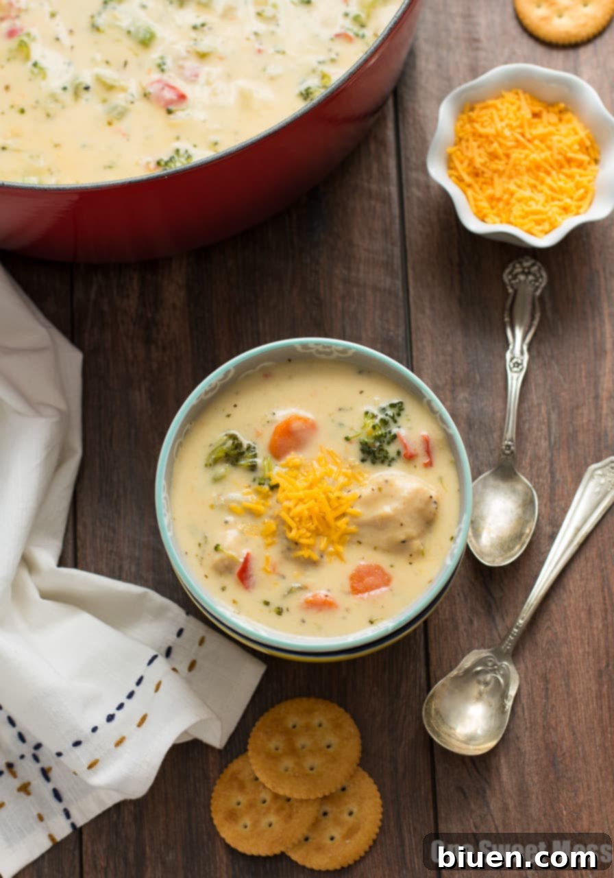 Ingredients for Cheesy Chicken & Veggie Chowder, including Perdue chicken