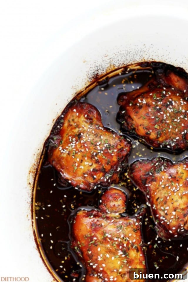 Crock Pot Honey Garlic Chicken Thighs