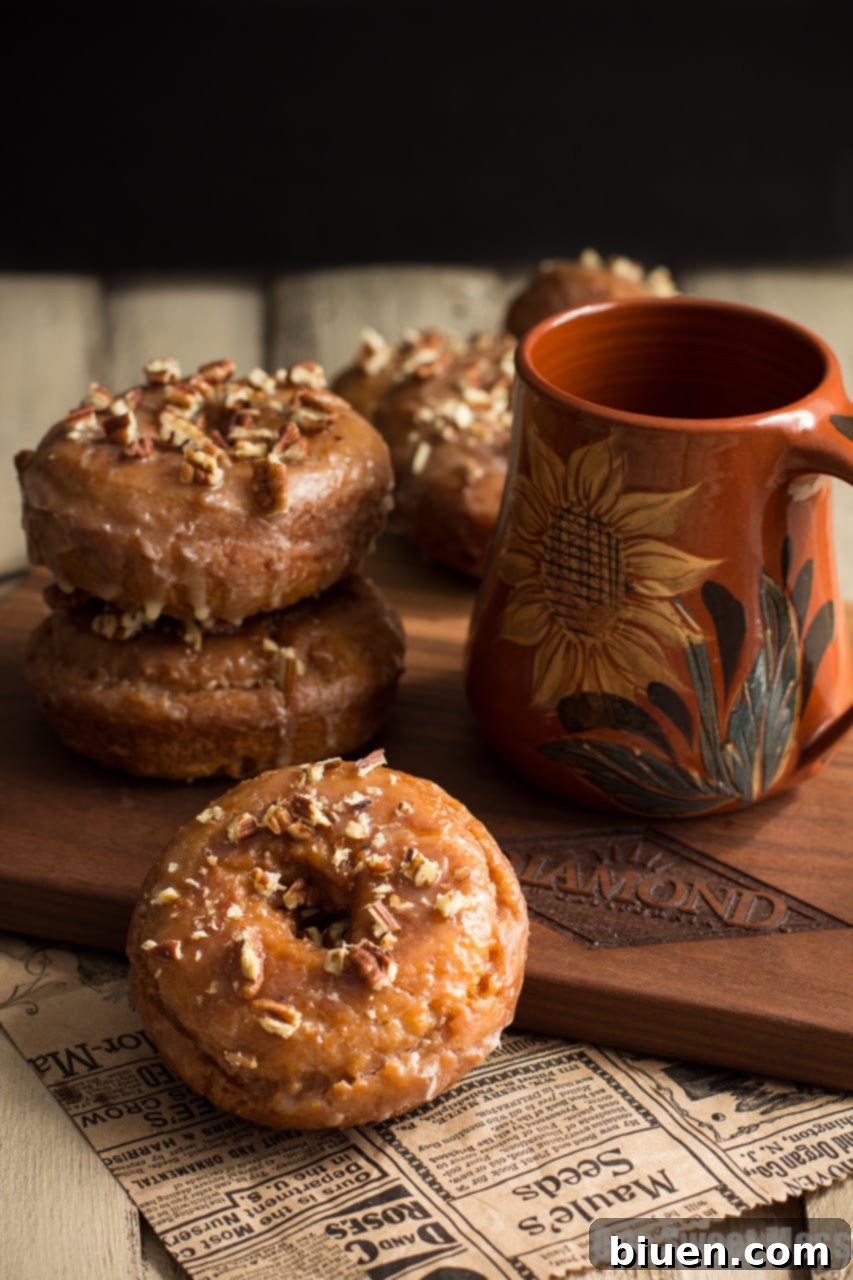 Pumpkin Spice Donuts with Maple Glaze