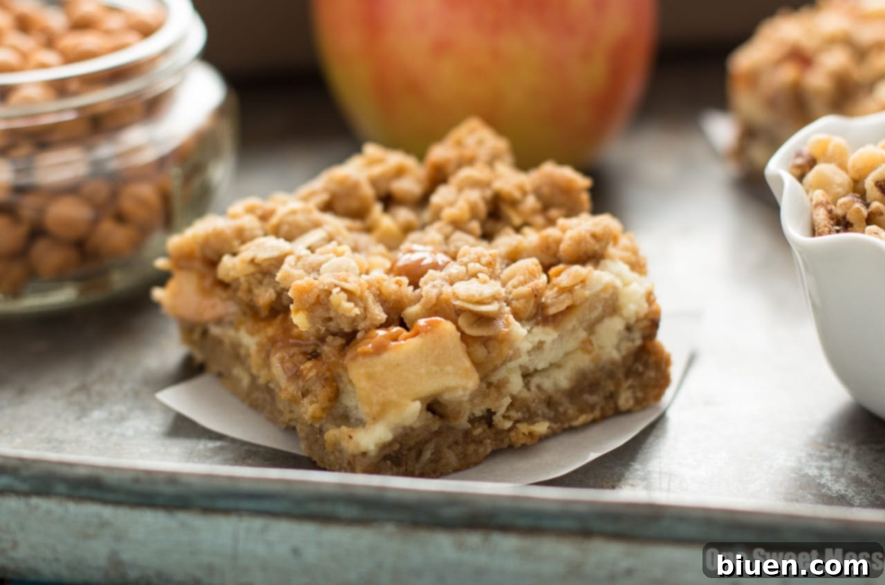 Caramel Apple Cheesecake Bars