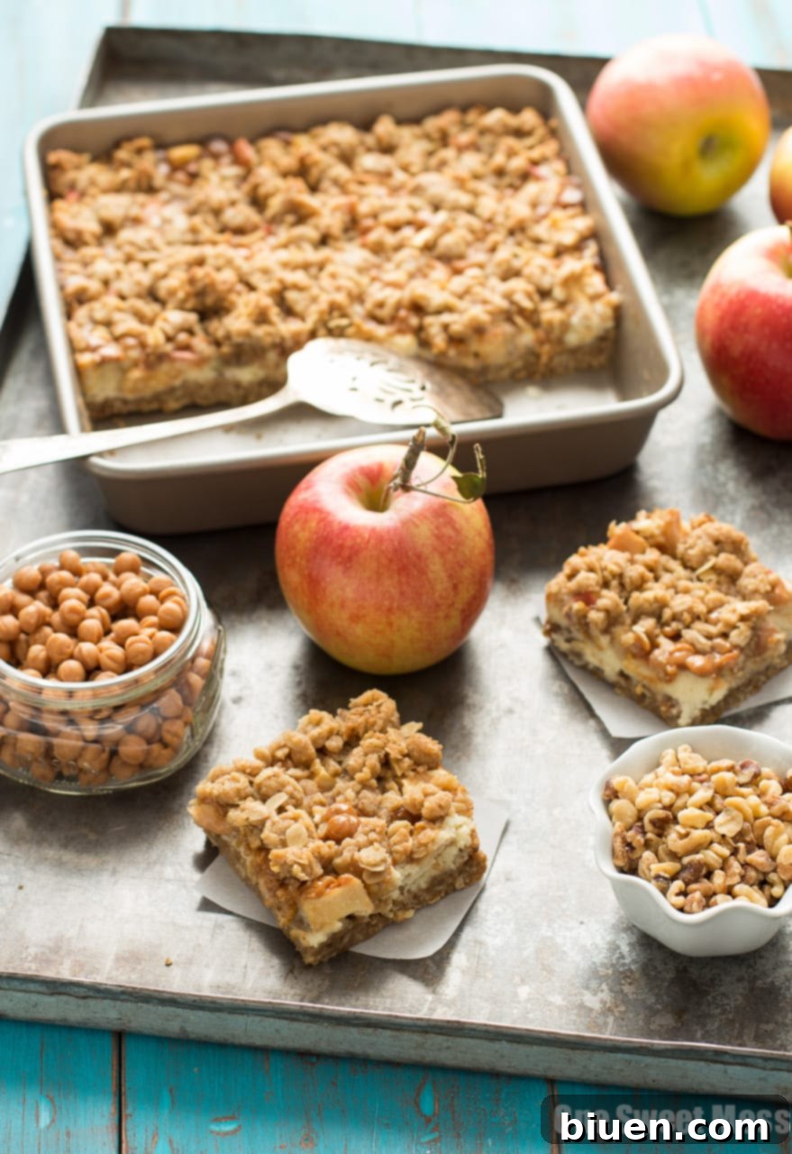 Caramel Apple Cheesecake Bars