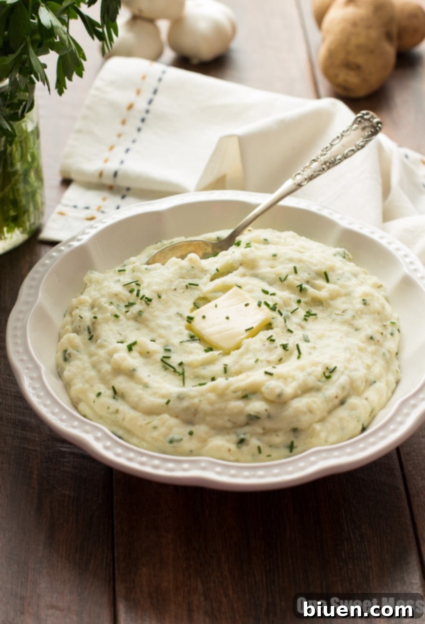 Roasted Garlic Ranch Mashed Potatoes