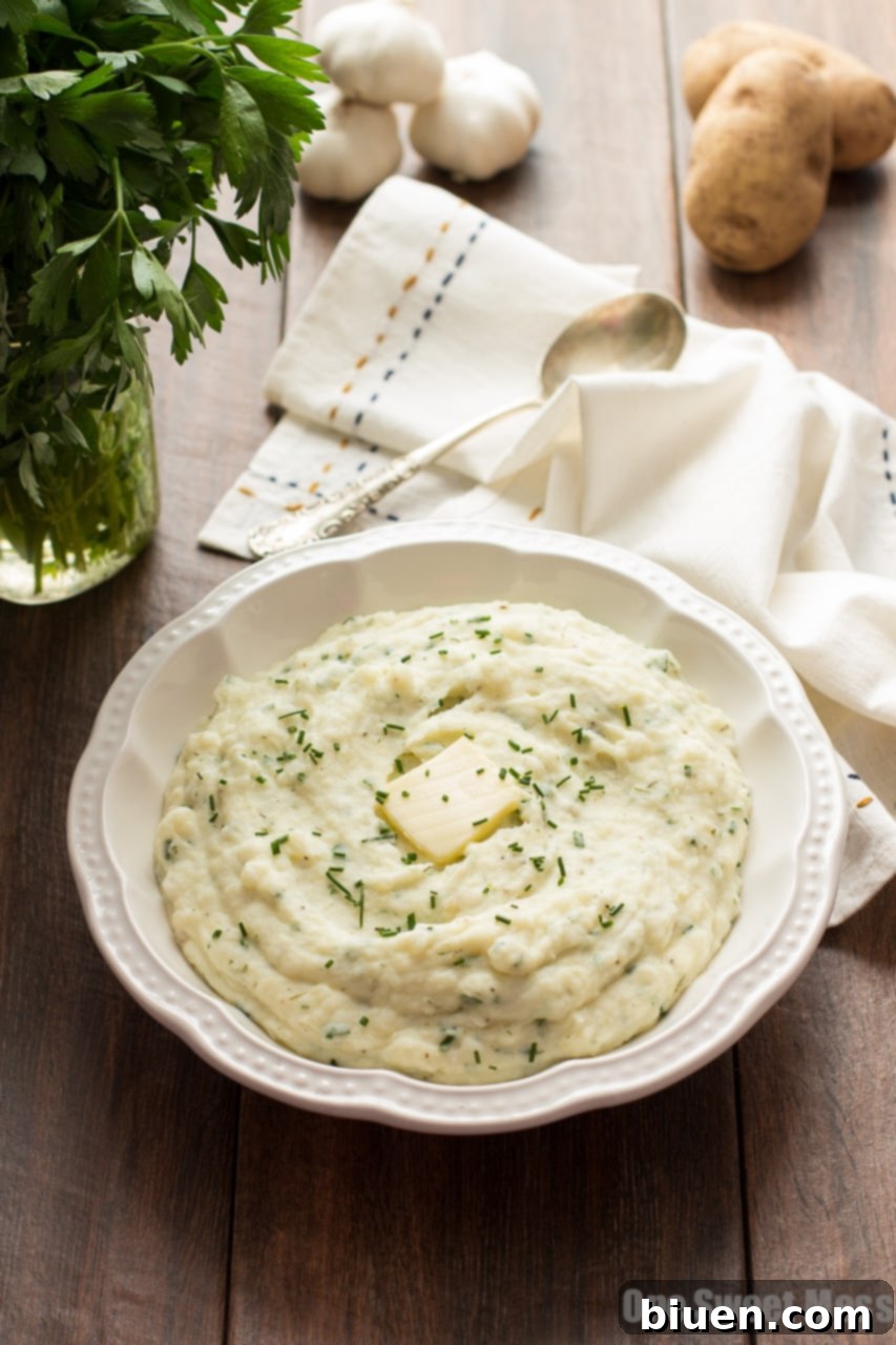 Roasted Garlic Ranch Mashed Potatoes