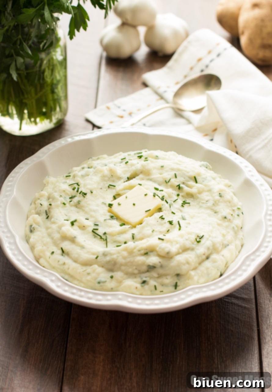 Roasted Garlic Ranch Mashed Potatoes