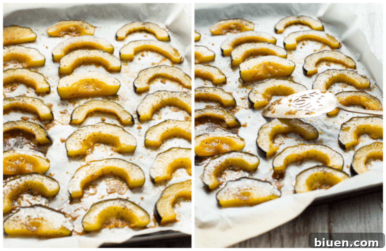 Brown Butter + Brown Sugar Roasted Acorn Squash