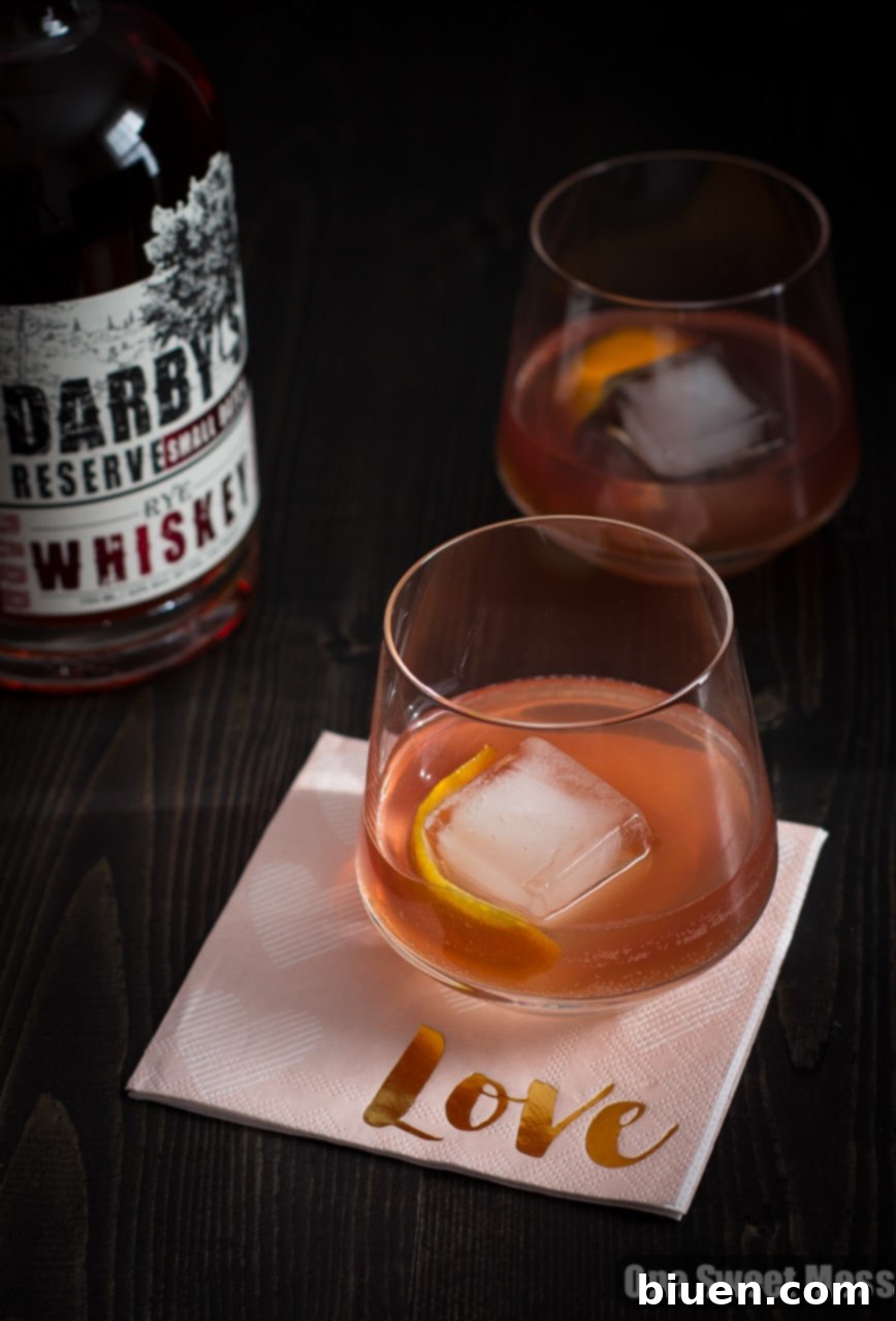 The Tiny Dancer Cocktail: This fierce but delicate cocktail combines bourbon, Campari, and blood orange juice. 